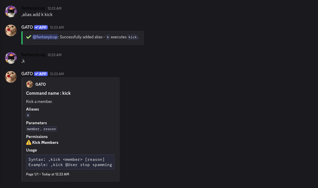 Configuration alias