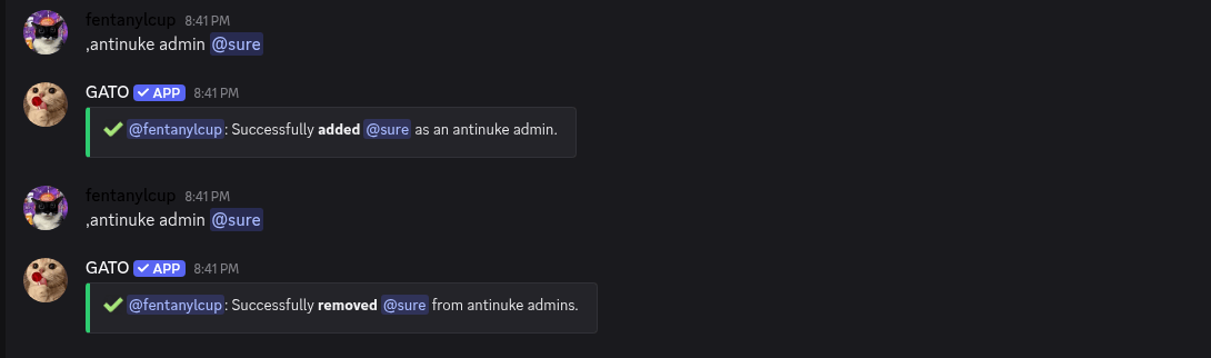 Configuration Antinuke